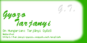 gyozo tarjanyi business card