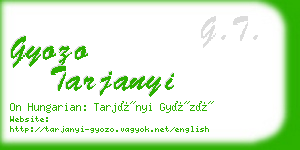 gyozo tarjanyi business card